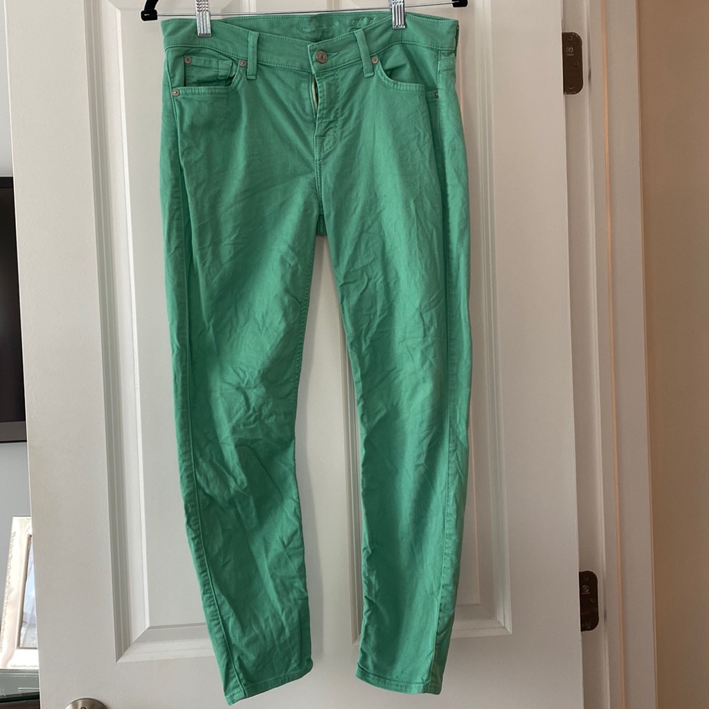 Green Ankle Skinny Jeans - 7fam